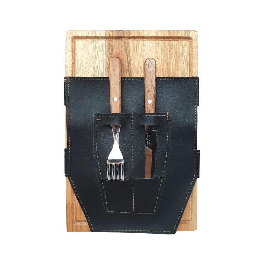 Set Asado Individual con Cubiertos 20x30cm